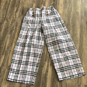 Burberry Kids Plaid Trousers - Black, light blue, Red